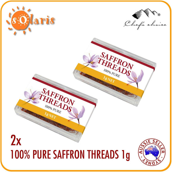 2g Chef's Choice Saffron Threads 100% Pure A-Grade Premium Quality Spice