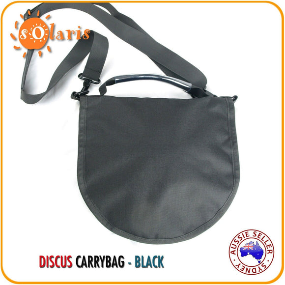 Heavy Duty 2 Discus Carry Bag with Shoulder Strap - Black