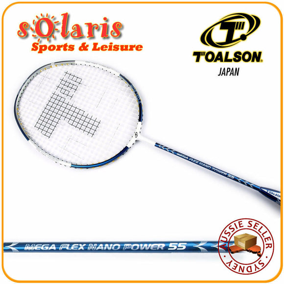 TOALSON MEGA FLEX NANO POWER 55 Full Graphite Pro Badminton Racket