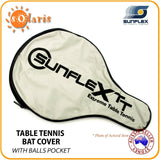 SUNFLEX BAT SAFE Table Tennis Bat Cover with Ball Pocket Nylon Full Racket Case