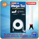 2x TOURNA MEGA TAC 3-Pack Extra-Large Tackiest Tennis Racquet Overgrip
