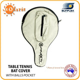 SUNFLEX BAT SAFE Table Tennis Bat Cover with Ball Pocket Nylon Full Racket Case