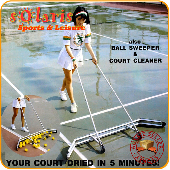 SHINE DRY COURT Tennis Court Squeegee - Court Sweeper - Surface Water Remover