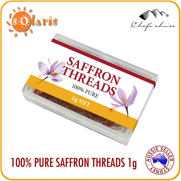1g Chef's Choice Saffron Threads 100% Pure A-Grade Premium Quality Spice
