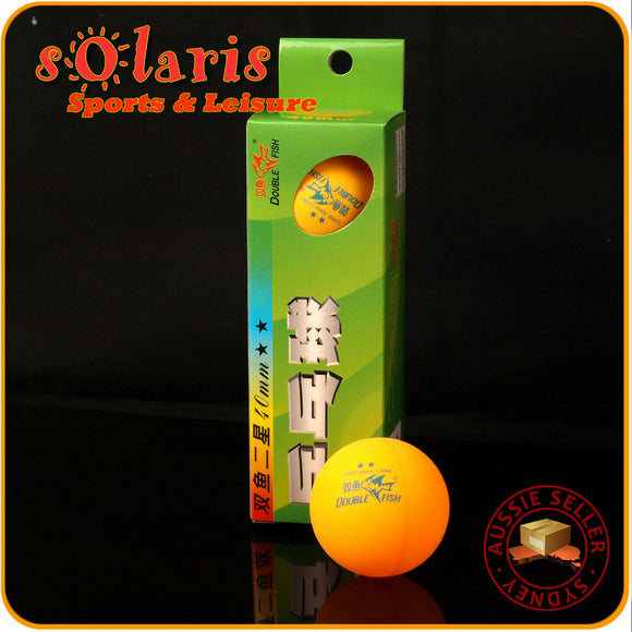 12x Double Fish 2-Star 40mm Table Tennis Balls - Orange