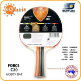 SUNFLEX FORCE C20 Hobby Bat Learners Beginners Table Tennis Bat XTRA POWER GRIP