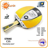 SUNFLEX STRIKE C35 Training Bat ITTF Approved Table Tennis Bat Parabolic Grip