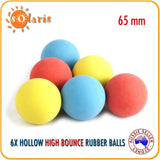 6x Rubber Dog Fetch Balls High Bounce Pet Toy Ball Medium 2.5 in 65mm