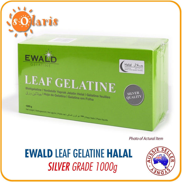 1000g EWALD Leaf Gelatine HALAL Silver Grade 170 Bloom 400 Sheets from Germany