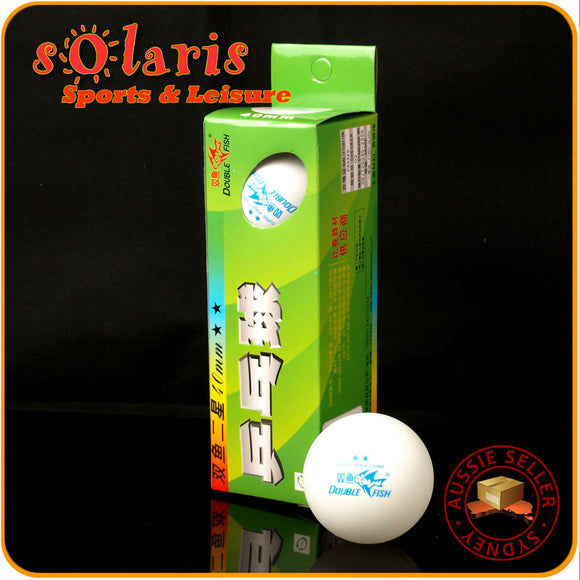 12x Double Fish 2-Star 40mm Table Tennis Balls - White