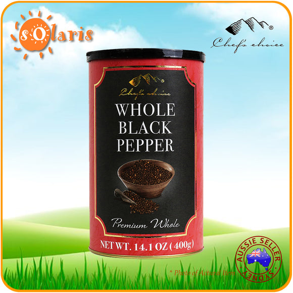 400g Chef’s Choice Whole Black Pepper Premium Spice Food Service Size Tin