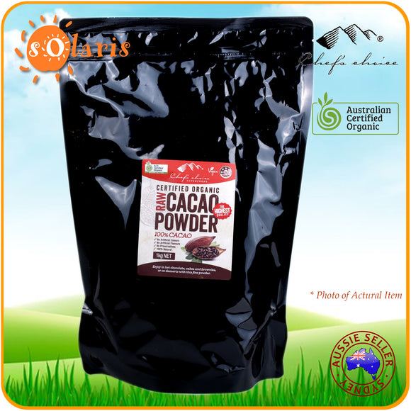 1Kg Chef’s Choice Certified Organic Raw Cacao Powder 100% Cocoa Superfood