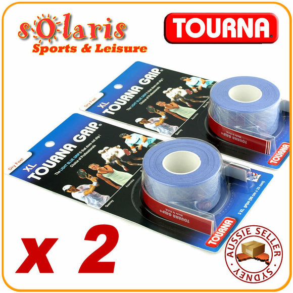 2x TOURNA GRIP XL 3-pack Original Dry Feel Extra-Large Tennis Racquet Overgrip