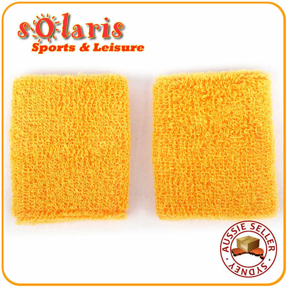 2x Cotton Sports Wristband Thick Comfortable Sweat Absorbent Elastic Wrist Towel
