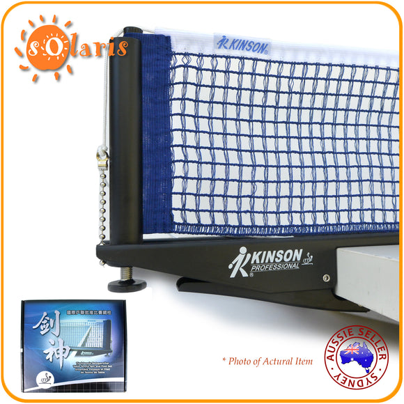 KINSON Professional ITTF Approved Clip-on Table Tennis Net and Post Set