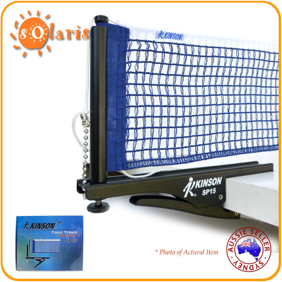 KINSON SP15 Premium Table Tennis Net and Post Set Clip-on Standard Regulation Size