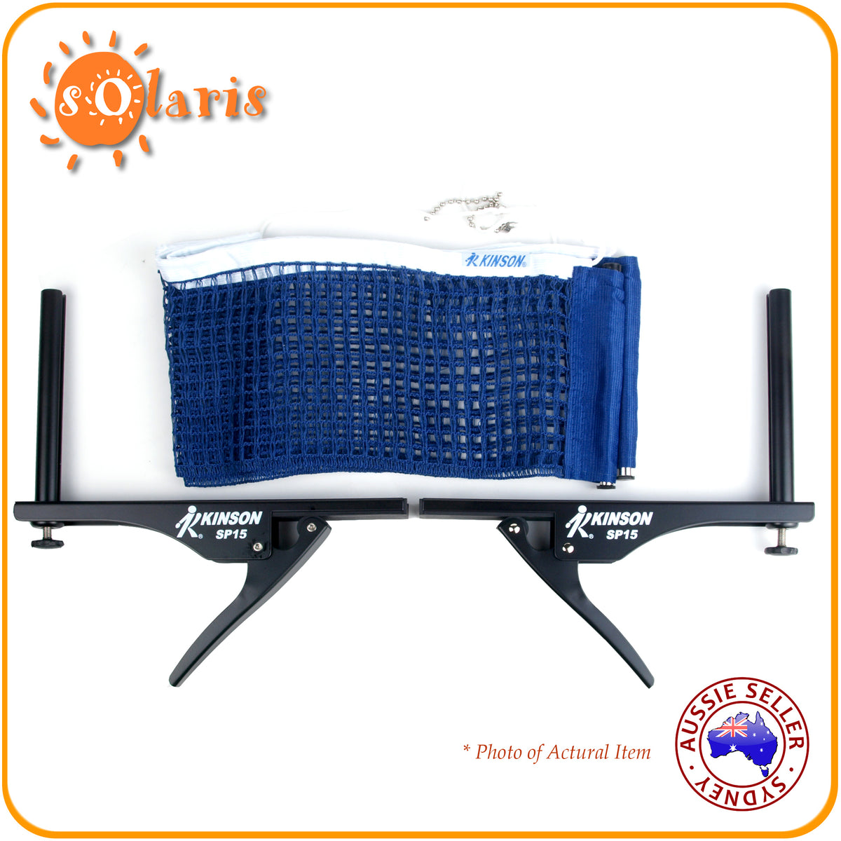 KINSON SP15 Premium Table Tennis Net and Post Set Clipon Standard Reg