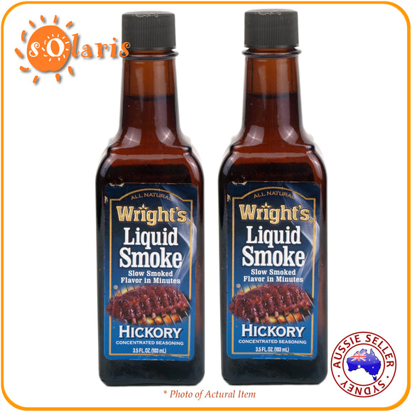 2x 103ml Wright’s® Liquid Smoke Hickory Concentrated Seasoning Original from USA