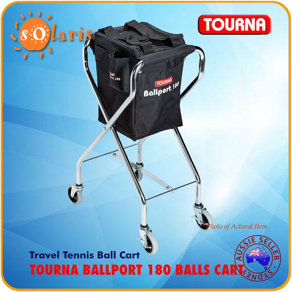 TOURNA Folding Travel Tennis Cart Holds 180 Balls