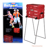 TOURNA BALLPORT Deluxe with Wheels Tennis Ball Pickup Basket - RED
