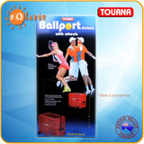 TOURNA BALLPORT Deluxe with Wheels Tennis Ball Pickup Basket - RED