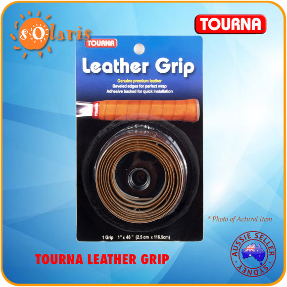 TOURNA Leather Grip Genuine Leather Tennis Racquet Replacement Grip