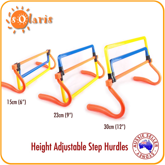 Foldable Step Hurdles 4 Levels Height Adjustable Speed Agility Training Aid Set of 6