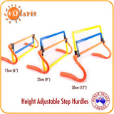 Foldable Step Hurdles 4 Levels Height Adjustable Speed Agility Training Aid Set of 6