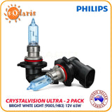 Philips CrystalVision Ultra 9005/HB3 CVB2 Bright White Xenon Look Headlight Bulb