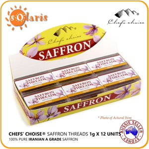 12x 1g Chef's Choice Saffron Threads Pure A-Grade Premium Quality Spice