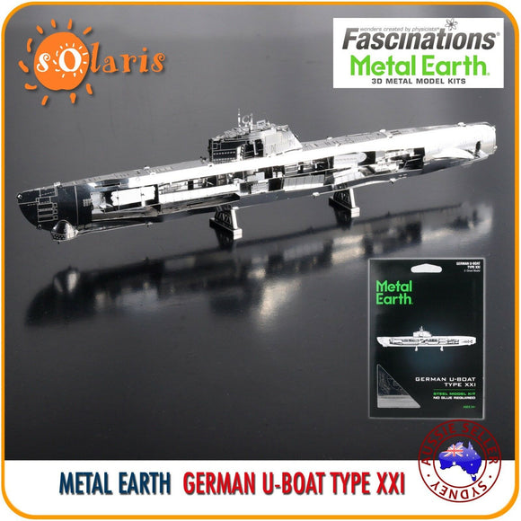 Fascinations Metal Earth GERMAN U-BOAT TYPE XXI 3D Laser Cut Submarine Model Kit