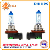 Philips CrystalVision Ultra H11 CVB2 Bright White Xenon Look Car Headlight Bulbs