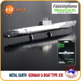 Fascinations Metal Earth GERMAN U-BOAT TYPE XXI 3D Laser Cut Submarine Model Kit