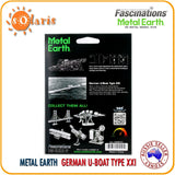 Fascinations Metal Earth GERMAN U-BOAT TYPE XXI 3D Laser Cut Submarine Model Kit