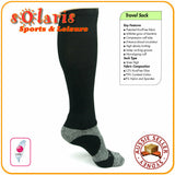 KoolFree Unisex Travel Compression Functional Knee Length Socks 1 pr White/Black