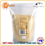 2x 500g Chef's Choice Certified Organic Hulled Roasted White Sesame Seeds