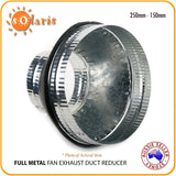 Full Metal ‎Fan Exhaust Duct Reducer Adapter Connector 100mm 150mm 200mm 250mm