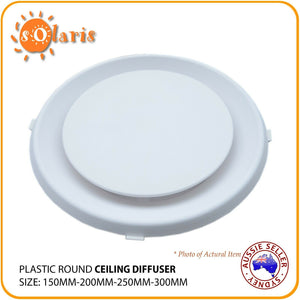 ABS Plastic Round Ceiling Cone Diffuser Grill Vent 150mm/200mm/250mm/300mm