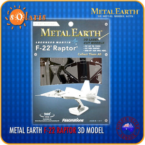 Fascinations Metal Earth Lockheed Martin F-22 Raptor 3D Laser Cut Aircraft Model