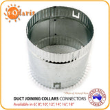 Galvanized Steel Duct Joining Collars Duct Joiners Duct Connectors 150 to 450 mm