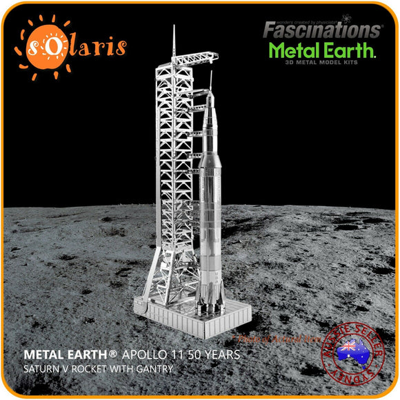 Metal Earth Saturn V with Gantry Apollo Moon Landing Launching Rocket 3D Model