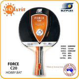 SUNFLEX FORCE C20 Hobby Bat Learners Beginners Table Tennis Bat XTRA POWER GRIP