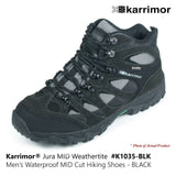 KARRIMOR Jura MID Weathertite Mens Waterproof Walking Hiking Camping Shoes-BLACK