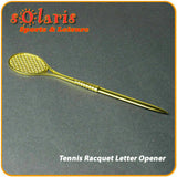 Brass Tennes Racquet Letter Opener for Trophy or Gift