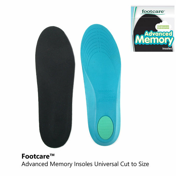 Footcare by Maseur Advanced Memory Foam Insoles Universal Mens UK 7-12/US 8-13