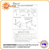 Heavy Duty Air Conditioner Wall Mount Kit Galvanized Steel 450/550mm Bracket