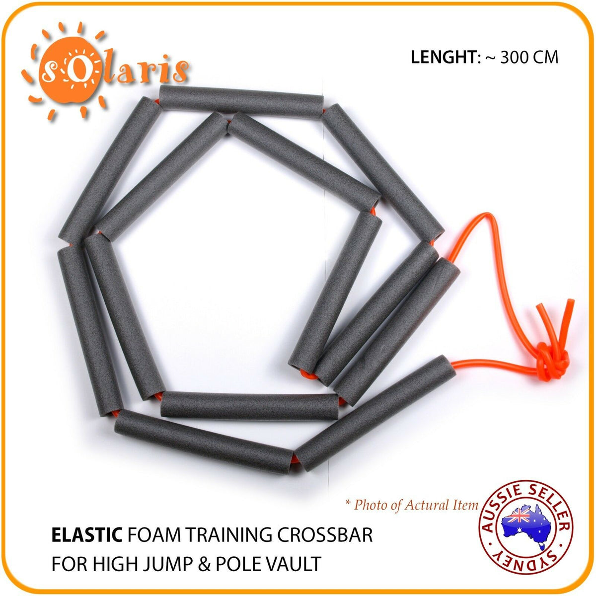 Elastic Foam Crossbar for Pole Vault and High Jump Practice Solaris