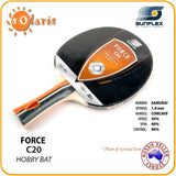 SUNFLEX FORCE C20 Hobby Bat Learners Beginners Table Tennis Bat XTRA POWER GRIP