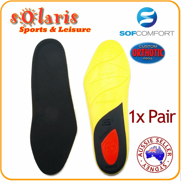 1x Pair SOF COMFORT Custom Orthotic Insole Men's UK Size 7-12/US 8-13