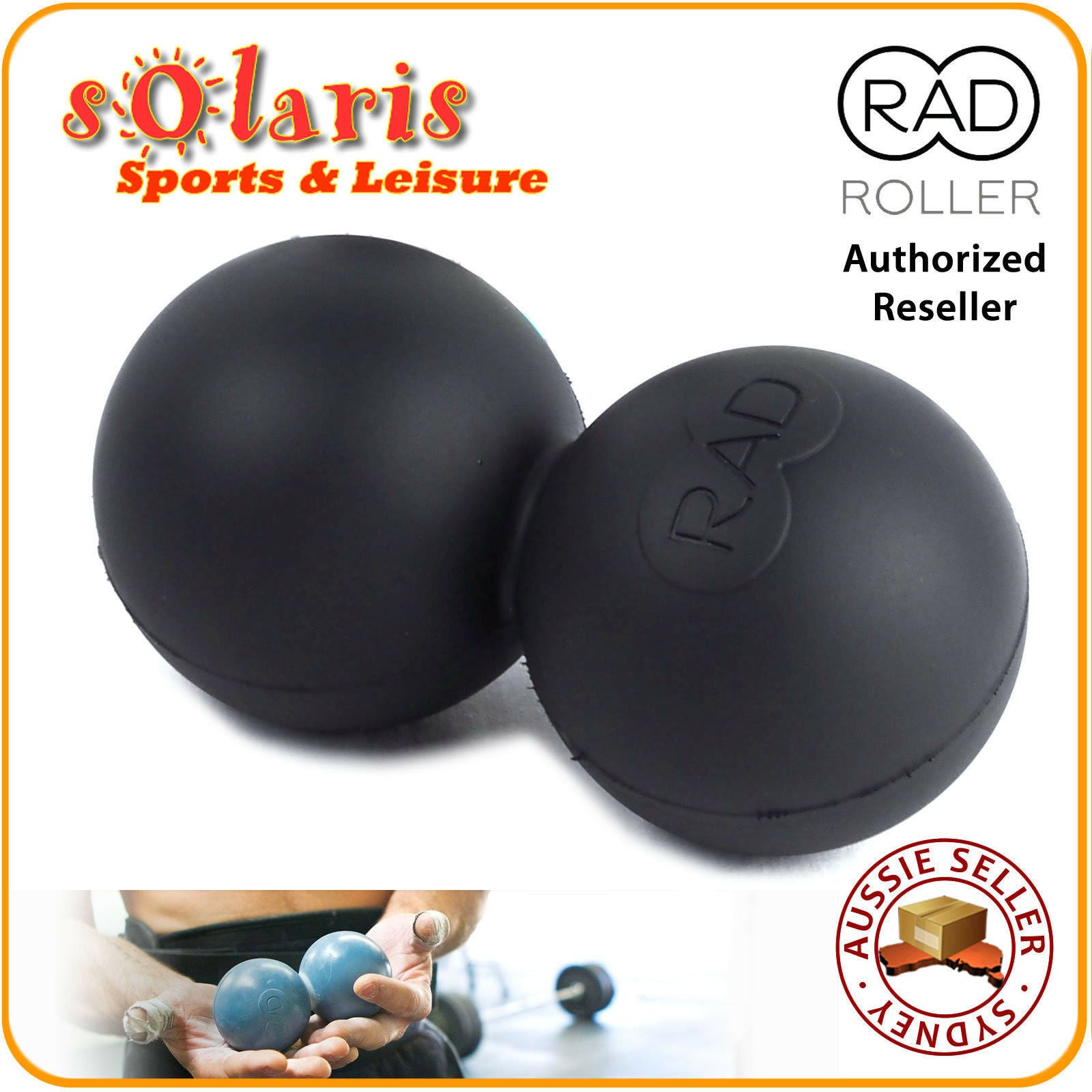 RAD Roller Stiff Black Self Massage Ball Physio Trigger Point Pain Rel –  Solaris Sports & Leisure
